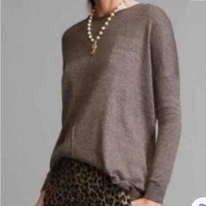 Cabi #3305 Mushroom Gray Long Sleeve Lightweight Pullover Sweater Size Small